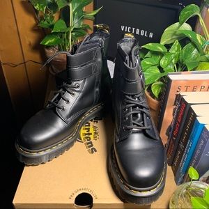 Dr. Martens Smooth Leather Buckle Boots